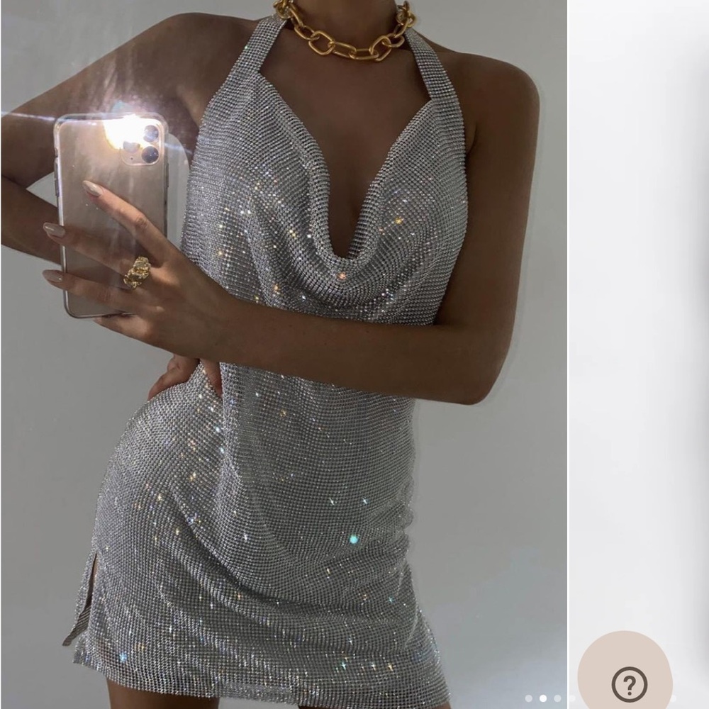 Meshki Diamente Dress - L